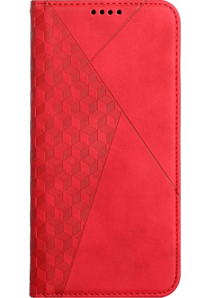 Rhombus Baskı Güçlü Mıknatıs Otomatik Kapanış Pu Deri Kılıf Cüzdan Stand Samsung Galaxy A33 5g Için Telefon Kapağı (Yurt Dışından)