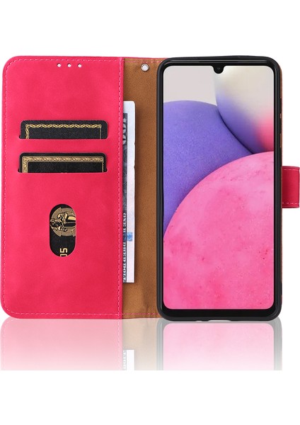 Pu Deri + Tpu Cilt Touch Hissed Hisset Samsung Galaxy A33 5g Için Cüzdan Telefon Kapak Kılıfı (Yurt Dışından)
