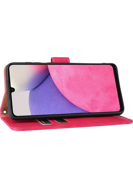 Pu Deri + Tpu Cilt Touch Hissed Hisset Samsung Galaxy A33 5g Için Cüzdan Telefon Kapak Kılıfı (Yurt Dışından)