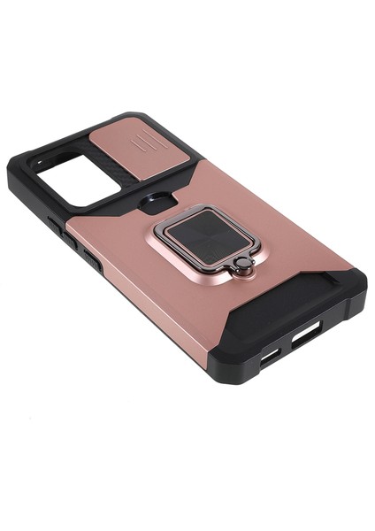 Samsung Galaxy A33 5g Kamera Kaydırıcı Pc + Tpu Telefon Kılıfı Şok Geçirmez Kart Yuvası + Kickstand Tasarım Cep Telefonu Kapağı (Yurt Dışından) fırsatları