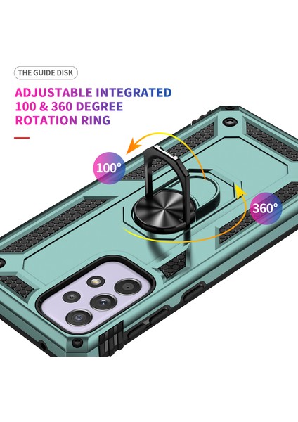 Samsung Galaxy A33 5g Askeri Sınıf Damla Damlı Hibrit Telefon Kılıfı Entegre Ring Kickstand (Yurt Dışından)