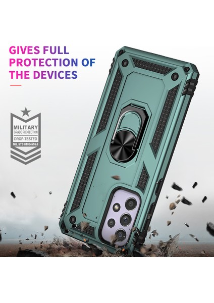 Samsung Galaxy A33 5g Askeri Sınıf Damla Damlı Hibrit Telefon Kılıfı Entegre Ring Kickstand (Yurt Dışından)