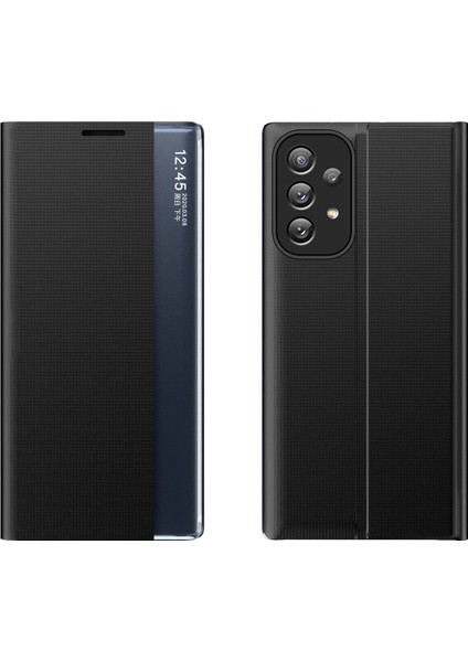 Otomatik Emilen Hafif Ince Otomatik Uyandırma/uyku Deri Standı Telefon Kapağı Telefon Kasası Samsung Galaxy A33 5g Için Görünüm Penceresi (Yurt Dışından)