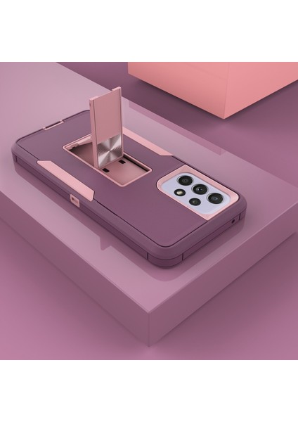 Samsung Galaxy A33 5g Damla Kanıtı Pc + Tpu Hibrid Telefon Kapağı Entegre Kickstand Araba Montaj Sac Kılıfı (Yurt Dışından) indirimleri