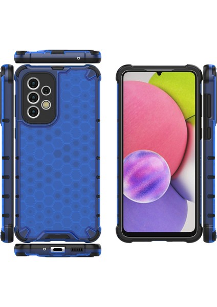 Çok Yönlü Şok Geçirmez Koruma Petek Dokulu Tpu + Pc Telefon Kapağı Samsung Galaxy A33 5g Için Geri Kılıf (Yurt Dışından)