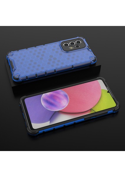 Çok Yönlü Şok Geçirmez Koruma Petek Dokulu Tpu + Pc Telefon Kapağı Samsung Galaxy A33 5g Için Geri Kılıf (Yurt Dışından)