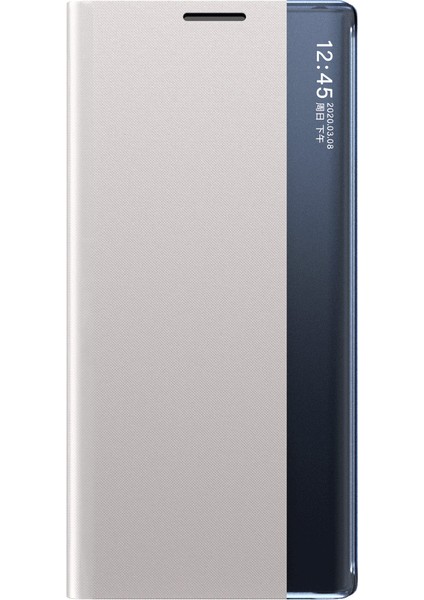 Otomatik Emilen Hafif Ince Otomatik Uyandırma/uyku Deri Standı Telefon Kapağı Telefon Kasası Samsung Galaxy A33 5g Için Görünüm Penceresi (Yurt Dışından) modelleri