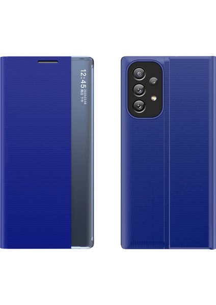 Otomatik Emilen Hafif Ince Otomatik Uyandırma/uyku Deri Standı Telefon Kapağı Telefon Kasası Samsung Galaxy A33 5g Için Görünüm Penceresi (Yurt Dışından)