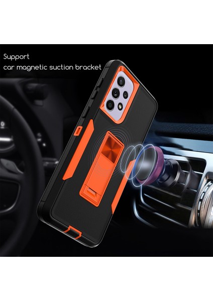 Samsung Galaxy A33 5g Damla Kanıtı Pc + Tpu Hibrid Telefon Kapağı Entegre Kickstand Araba Montaj Sac Kılıfı (Yurt Dışından) modelleri