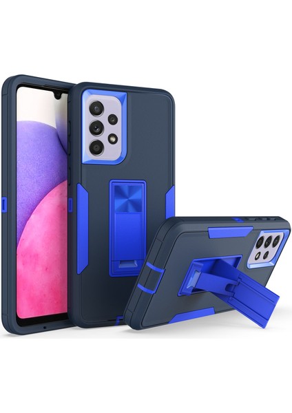 Samsung Galaxy A33 5g Damla Kanıtı Pc + Tpu Hibrid Telefon Kapağı Entegre Kickstand Araba Montaj Sac Kılıfı (Yurt Dışından)