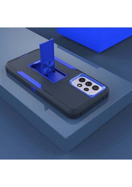 Samsung Galaxy A33 5g Damla Kanıtı Pc + Tpu Hibrid Telefon Kapağı Entegre Kickstand Araba Montaj Sac Kılıfı (Yurt Dışından)