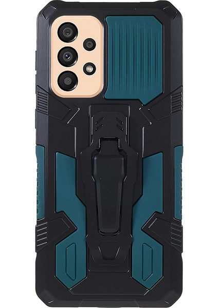 Samsung Galaxy A33 5g Için Mechwarrior Projesi Iyi Korumalı Anti-Fall Anti-Fall Dahili Metal Sac Hibrit Sert Pc Yumuşak Tpu Kılıfı Arka Klip Kickstand (Yurt Dışından)