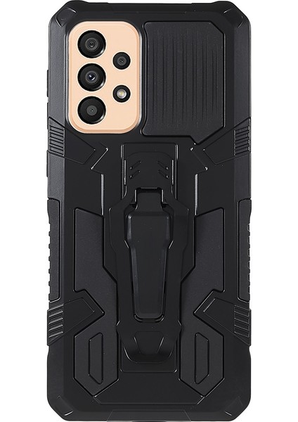 Samsung Galaxy A33 5g Için Mechwarrior Projesi Iyi Korumalı Anti-Fall Anti-Fall Dahili Metal Sac Hibrit Sert Pc Yumuşak Tpu Kılıfı Arka Klip Kickstand (Yurt Dışından)