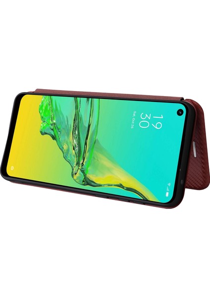 Samsung Galaxy A33 Için 5g Manyetik Otomatik Absorlanmış Karbon Fiber Doku Deri Deri Deri Stand Kart Yuvası ile Telefon Koruyucu Kapak Kılıfı (Yurt Dışından)