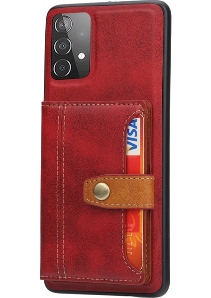Samsung Galaxy A33 5g Kart Yuvaları Için Kickstand Pu Deri Kaplı Tpu Koruyucu Arka Kapak (Yurt Dışından) fiyatları
