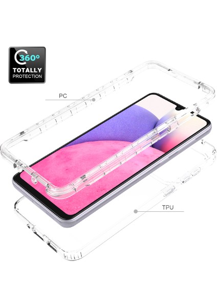 Samsung Galaxy A33 5g Güçlendirilmiş Köşe Şok Emici Telefon Kılıfı Gradyan Tpu + Pc Koruyucu Kapak (Yurt Dışından)