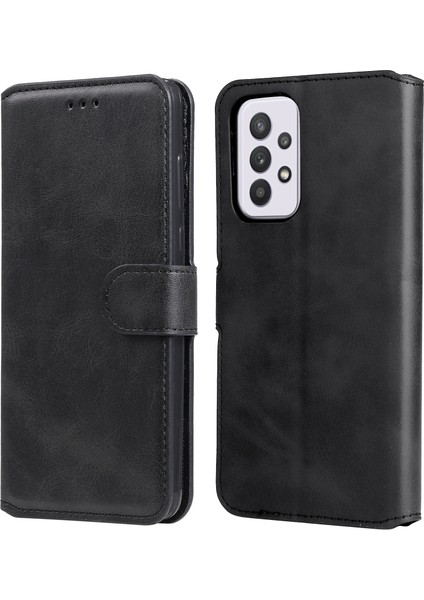 Samsung Galaxy A33 5g Için Düz Renk Stand Cüzdan Tasarım Dokulu Deri Kapak + Iç Tpu Telefon Kılıfı (Yurt Dışından)