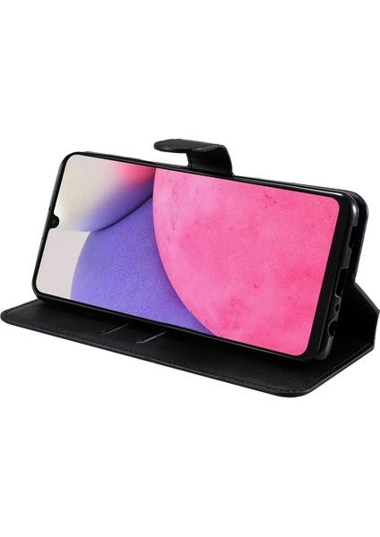 Samsung Galaxy A33 5g Için Düz Renk Stand Cüzdan Tasarım Dokulu Deri Kapak + Iç Tpu Telefon Kılıfı (Yurt Dışından) fırsatları