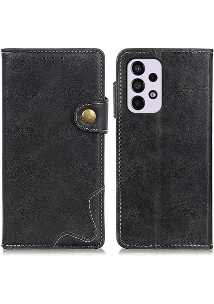 Flip Stand Kitap Deri Telefon Kılıfı S-Şekilli Doku Samsung Galaxy A33 5g Için Manyetik Kapatma Cüzdan Kapağı (Yurt Dışından)