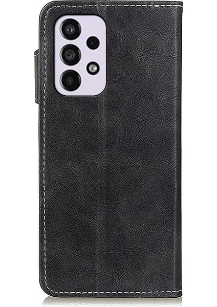 Flip Stand Kitap Deri Telefon Kılıfı S-Şekilli Doku Samsung Galaxy A33 5g Için Manyetik Kapatma Cüzdan Kapağı (Yurt Dışından)