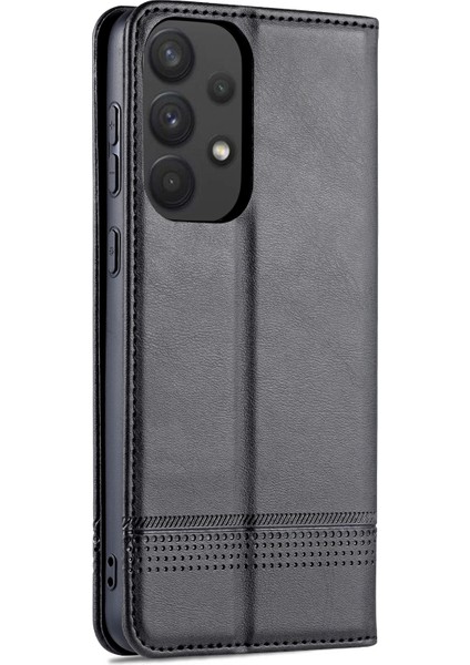 Azns Telefon Çantası Kılıfı Güçlü Manyetik Otomatik Absorbed Kapak Pu Deri Stand Samsung Galaxy A33 5g Için Akıllı Telefon Kılıfı (Yurt Dışından) modelleri