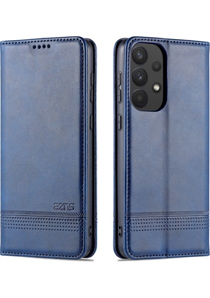 Azns Telefon Çantası Kılıfı Güçlü Manyetik Otomatik Absorbed Kapak Pu Deri Stand Samsung Galaxy A33 5g Için Akıllı Telefon Kılıfı (Yurt Dışından)