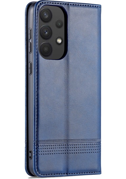 Azns Telefon Çantası Kılıfı Güçlü Manyetik Otomatik Absorbed Kapak Pu Deri Stand Samsung Galaxy A33 5g Için Akıllı Telefon Kılıfı (Yurt Dışından) modelleri