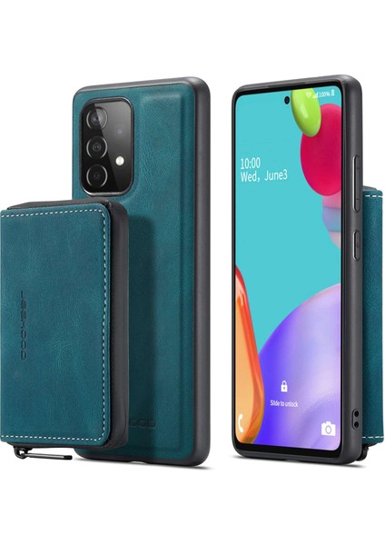 Samsung Galaxy A33 5g Fermuar Cüzdan Kickstand Telefon Kılıfı Çıkarılabilir Manyetik Emilim Deri Kaplamalı Tpu Kapağı (Yurt Dışından)
