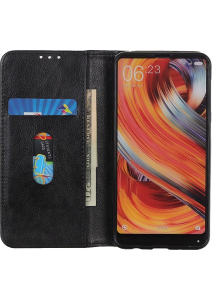 Litchi Doku Split Deri Flip Folio Cüzdan Telefon Kılıfı Stand Manyetik Otomatik Kapatma Samsung Galaxy A33 5g Için (Yurt Dışından) modelleri