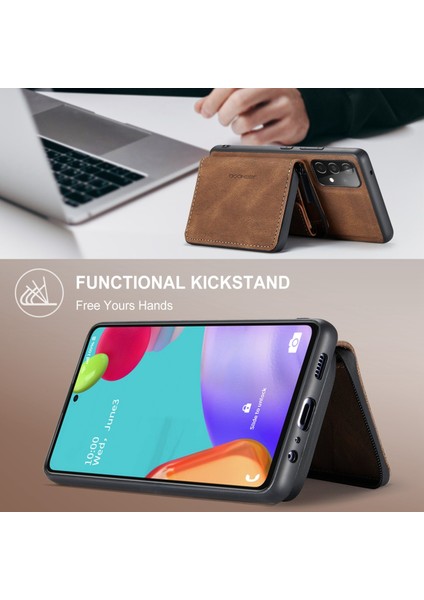 Samsung Galaxy A33 5g Fermuar Cüzdan Kickstand Telefon Kılıfı Çıkarılabilir Manyetik Emilim Deri Kaplamalı Tpu Kapağı (Yurt Dışından) indirimleri
