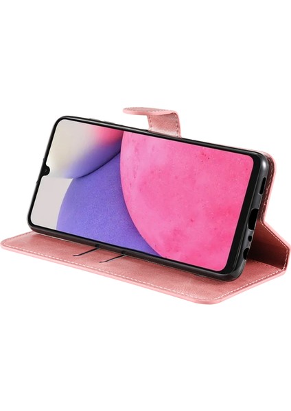 Samsung Galaxy A33 5g Için Düz Renk Stand Cüzdan Tasarım Dokulu Deri Kapak + Iç Tpu Telefon Kılıfı (Yurt Dışından) fırsatları