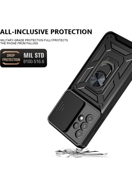 Samsung Galaxy A33 5g Için Sert Pc Yumuşak Tpu Slayt Lens Koruması Koruma Kickstand ile Kırık Dayanıklı Kapak (Yurt Dışından) fiyatları