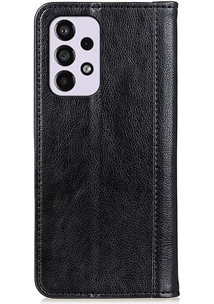Litchi Doku Split Deri Flip Folio Cüzdan Telefon Kılıfı Stand Manyetik Otomatik Kapatma Samsung Galaxy A33 5g Için (Yurt Dışından) indirimleri