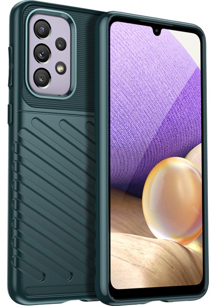 Thunder Serisi Twill Doku Yumuşak Kalınlaştırılmış Tpu Anti-Çizelge Samsung Galaxy A33 5g Için Şok Geçirmez Koruyucu Kılıf (Yurt Dışından)