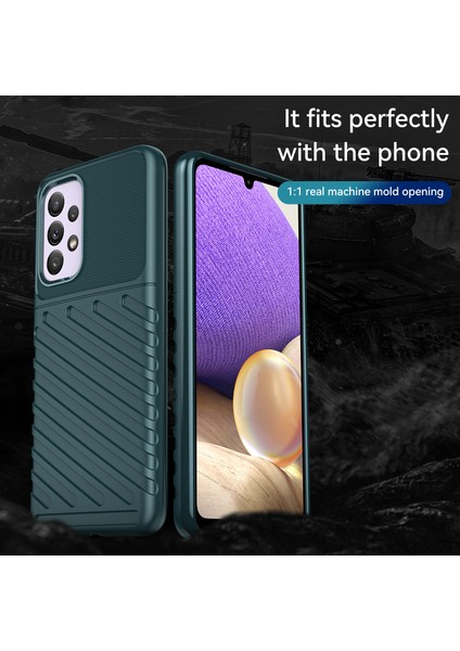 Thunder Serisi Twill Doku Yumuşak Kalınlaştırılmış Tpu Anti-Çizelge Samsung Galaxy A33 5g Için Şok Geçirmez Koruyucu Kılıf (Yurt Dışından) fiyatları