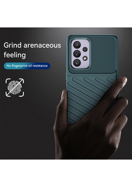 Thunder Serisi Twill Doku Yumuşak Kalınlaştırılmış Tpu Anti-Çizelge Samsung Galaxy A33 5g Için Şok Geçirmez Koruyucu Kılıf (Yurt Dışından) modelleri