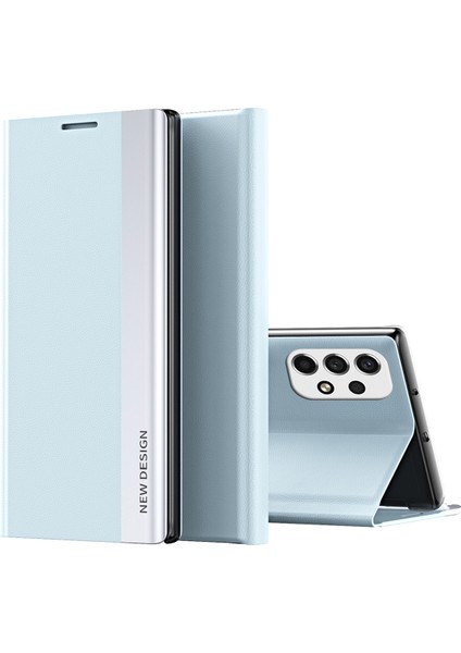 Samsung Galaxy A33 5g Için Pu Deri Stand Folio Flip Manyetik Emilim Telefon Kılıfı (Yurt Dışından)