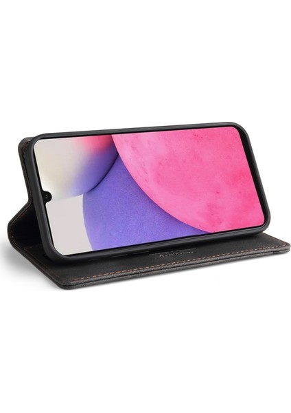 Gq.utrobe 008 Serisi Stand Cüzdan Fonksiyonu Rfıd Swıp Anti-Swiping Telefon Kılıfı Cilt Touch Pu Deri Manyetik Auto Absorbed Kapak Samsung Galaxy A33 5g (Yurt Dışından) fırsatları
