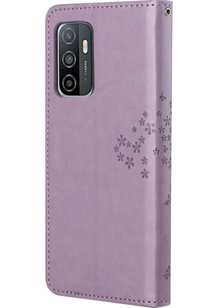 Baykuş Ağacı Baskılı Tasarım Pu Deri Flip Folio Kasa Cüzdan Stand Koruyucu Kapak Samsung Galaxy A33 5g (Yurt Dışından)
