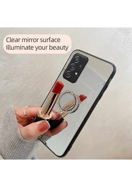Samsung Galaxy A33 Için 5g 5g Ayna Tasarımı Aşınma Dayanıklı Koruyucu Kapak Tpu + Pc Metal Sac Yüzük Kickstand ile Hibrit Telefon Kılıfı (Yurt Dışından) fiyatları