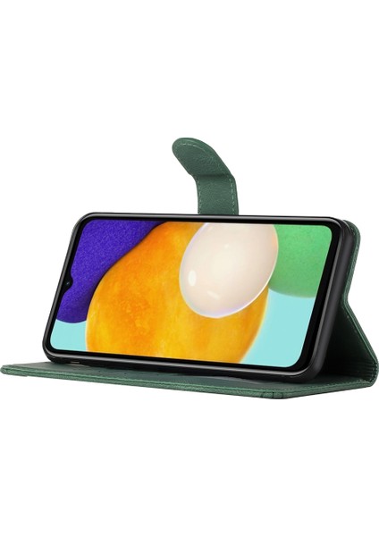Samsung Galaxy A33 5g Akıllı Telefon Kılıfı Stand Stand Cüzdan Özellik Anti-Çizelge Rhombus ve Hatlar Deri Telefon Kabası (Yurt Dışından) fırsatları