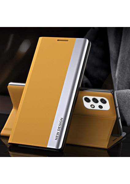 Samsung Galaxy A33 5g Için Pu Deri Stand Folio Flip Manyetik Emilim Telefon Kılıfı (Yurt Dışından) indirimleri