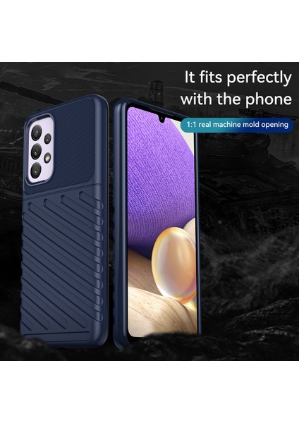 Thunder Serisi Twill Doku Yumuşak Kalınlaştırılmış Tpu Anti-Çizelge Samsung Galaxy A33 5g Için Şok Geçirmez Koruyucu Kılıf (Yurt Dışından) fiyatları