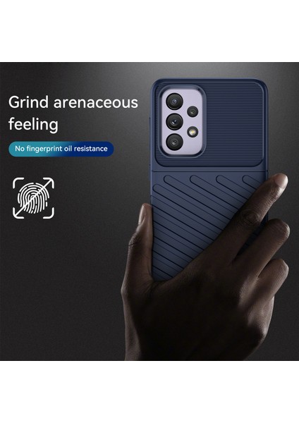 Thunder Serisi Twill Doku Yumuşak Kalınlaştırılmış Tpu Anti-Çizelge Samsung Galaxy A33 5g Için Şok Geçirmez Koruyucu Kılıf (Yurt Dışından) modelleri