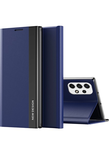 Samsung Galaxy A33 5g Için Pu Deri Stand Folio Flip Manyetik Emilim Telefon Kılıfı (Yurt Dışından)