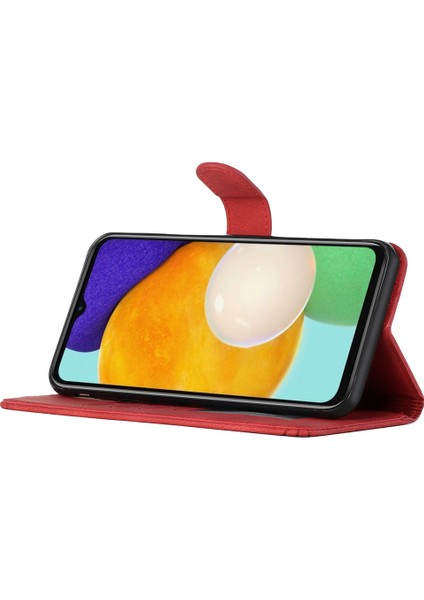 Samsung Galaxy A33 5g Akıllı Telefon Kılıfı Stand Stand Cüzdan Özellik Anti-Çizelge Rhombus ve Hatlar Deri Telefon Kabası (Yurt Dışından) fırsatları