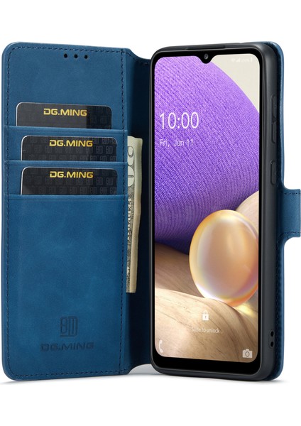 Samsung Galaxy A33 5g Retro Tarzı Manyetik Kapanma Şok Geçirmez Pu Deri Cüzdan Telefon Kasası Stand (Yurt Dışından)