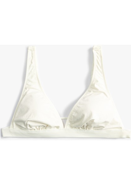 Bralet Bikini Üstü V Yaka Kalın Askılı Kaplı
