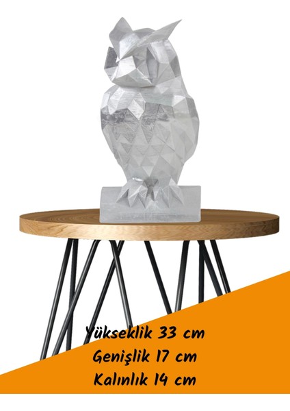 Dekoratif Baykuş Biblo Heykel El Yapımı Hediyelik Süs Eşyası Poly Model Tasarım Ürünü
