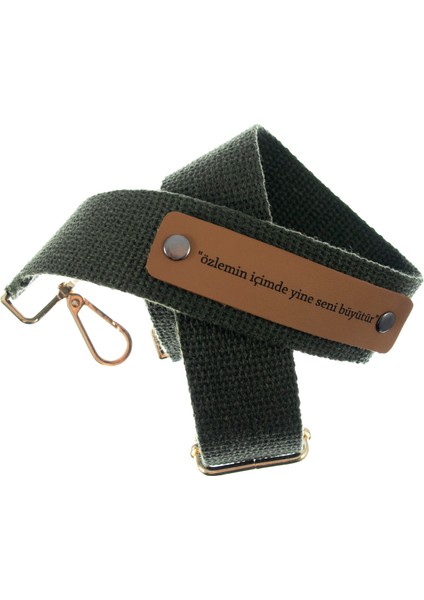 Omuz Çantaları Için Isminize Özel Koyu Yeşil Omuz Askısı 120 Cm, El Yapımı Hediye Kişiselleştirilebilir Askı modelleri